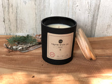 Load image into Gallery viewer, North Soy Candle | 13oz Matte Black Glass Jar with Wooden Lid