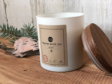 Load image into Gallery viewer, North Soy Wax Candle | 9oz Matte White Glass Jar with Wooden Lid