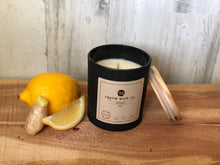 Load image into Gallery viewer, Refresh Soy Wax Candle | 13oz Matte Black Glass Jar with Wooden Lid