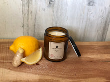Load image into Gallery viewer, Refresh Soy Wax Candle | 8oz Amber Glass Jar with Black Metal Lid