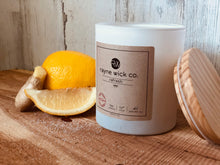 Load image into Gallery viewer, Refresh Soy Wax Candle | 13oz Matte White Glass Jar with Wooden Lid