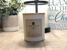 Load image into Gallery viewer, Acoustic Soy Wax Candle | 13oz Matte White Glass Jar with Wooden Lid