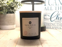 Load image into Gallery viewer, Acoustic Soy Wax Candle | 13oz Matte Black Glass Jar with Wooden Lid