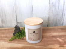 Load image into Gallery viewer, Summit Soy Wax Candle | 13oz Matte White Glass Jar with Wooden Lid