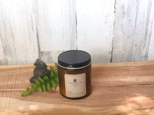 Load image into Gallery viewer, Summit Soy Candle | 8oz Amber Glass Jar with Black Lid