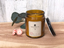 Load image into Gallery viewer, Frost Soy Candle | 8oz Amber Glass Jar with Black Lid