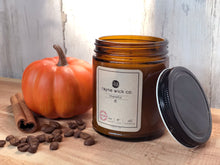 Load image into Gallery viewer, Thankful Soy Candle | 8oz Amber Glass Jar with Black Lid