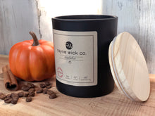 Load image into Gallery viewer, Thankful Soy Wax Candle | 13oz Matte Black Glass Jar with Wooden Lid