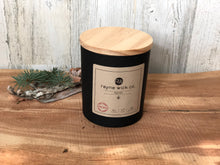 Load image into Gallery viewer, North Soy Candle | 13oz Matte Black Glass Jar with Wooden Lid
