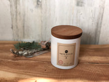 Load image into Gallery viewer, North Soy Wax Candle | 9oz Matte White Glass Jar with Wooden Lid
