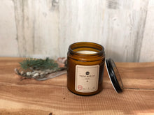 Load image into Gallery viewer, North Soy Wax Candle | 8oz Amber Glass Jar with Black Metal Lid
