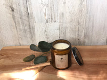 Load image into Gallery viewer, Exhale Soy Candle | 8oz Amber Glass Jar with Black Lid
