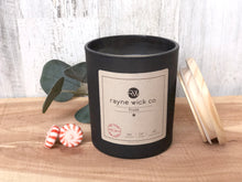 Load image into Gallery viewer, Frost Soy Wax Candle | 13oz Matte Black Glass Jar with Wooden Lid
