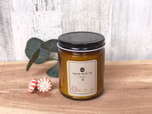 Load image into Gallery viewer, Frost Soy Candle | 8oz Amber Glass Jar with Black Lid
